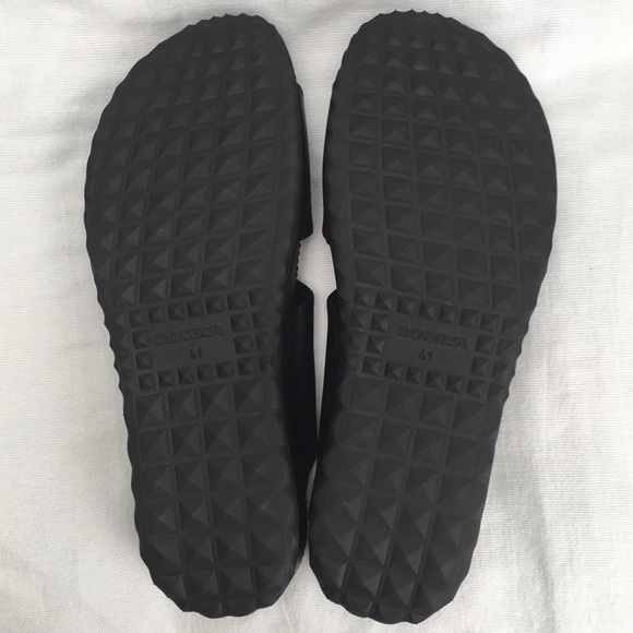 NWOB Romika Black Slide Sandals Women’s 41/9.5-10 - Picture 13 of 16